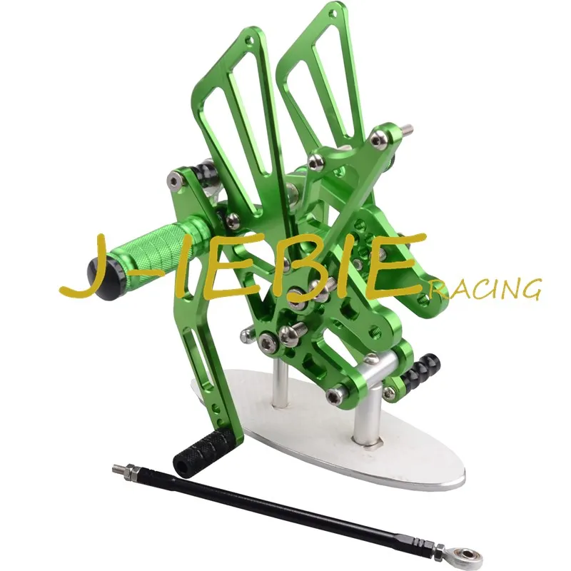 CNC Racing Rearset Adjustable Rear Sets Foot pegs Fit For Suzuki GSXR1000 GSXR 1000 2007 2008 K7 GREEN