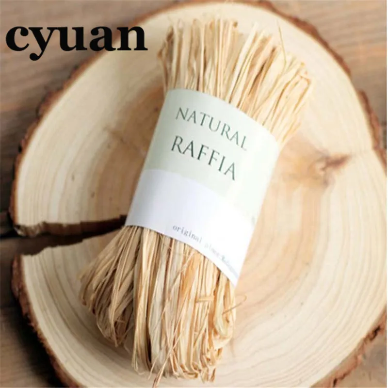 10m 20m 30m Raffia Natural Rope DIY Crafts Wedding Invitation Gift Packing Rope Natural Raffia Rope Wedding Party Decor