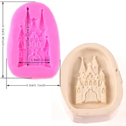 Mini Castle Silicone Mold chocolate Fondant moulds baking DIY party cake Decorating Tools F0465