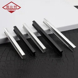 American Kitchen Cabinet Storage Handles Closet Wardrobe Dressers Chrome Black Silver Door Handle Drawer Pulls Knobs Hardware