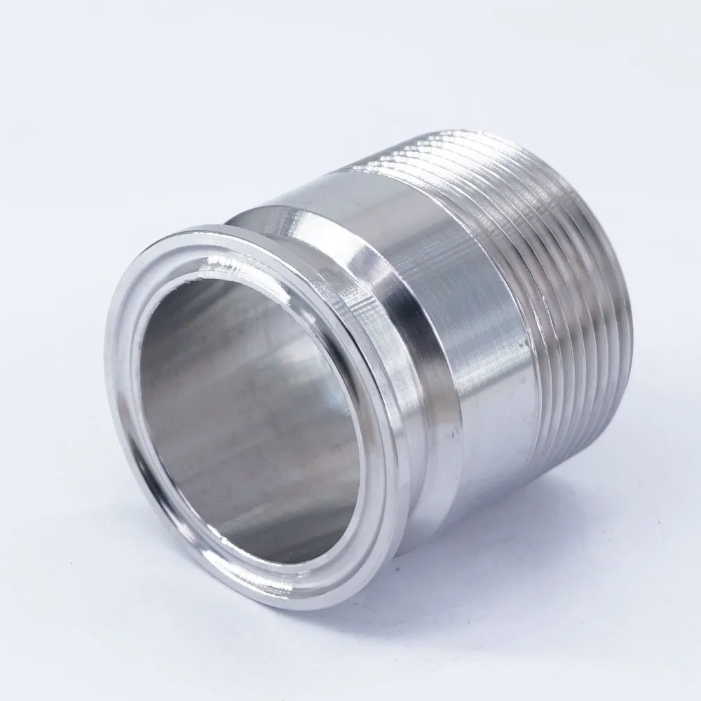 

1-1/2" BSPT Male x Ferrule O/D 50.5mm Tri Clamp 1.5" 304 Stainless Steel Pipe Fitting Connector Coupling For Homebrew Beer