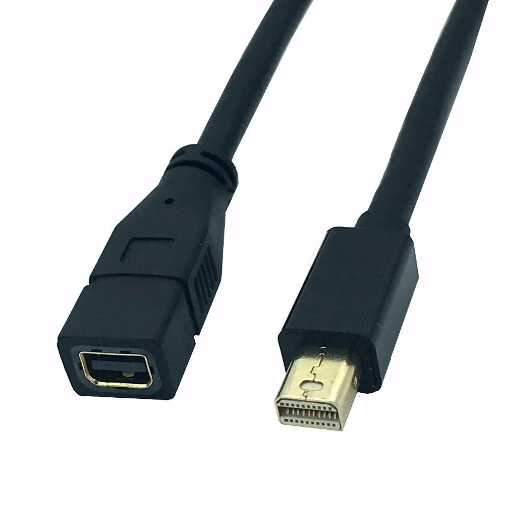 Port Display Mini Jantan Ke Betina 90 Derajat Atas & Bawah & Kiri & Kanan Miring Port Display Mini Kabel Ekstensi DP