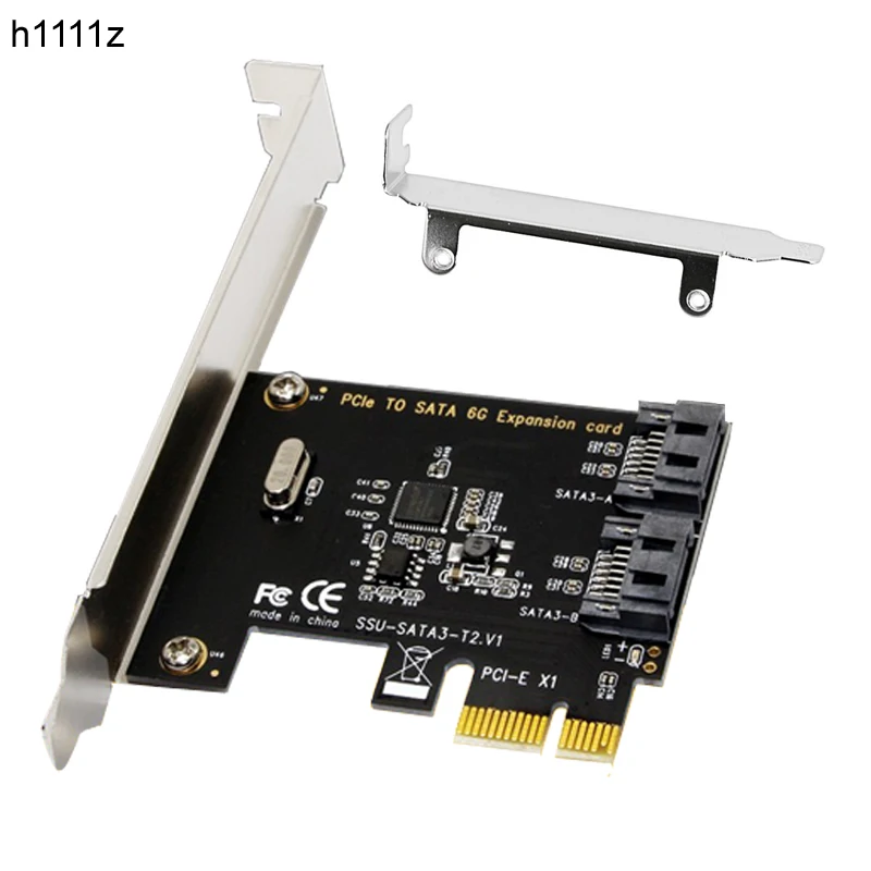 

PCIe PCI Express to SATA3.0 2-Port SATA III 6G Expansion Controller Card Adapter #L059# new hot