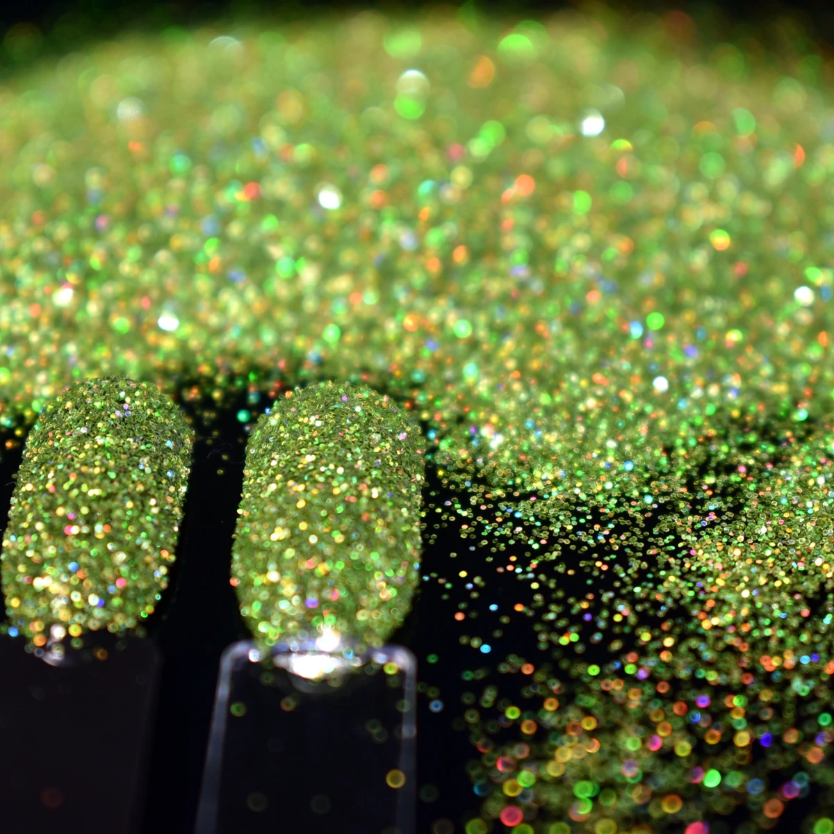 Diy Gel Polish Nail Art Glitter Holografische Sparkly Green Nagels Glitter Poeder In Duidelijke Pot 5.5G/Fles