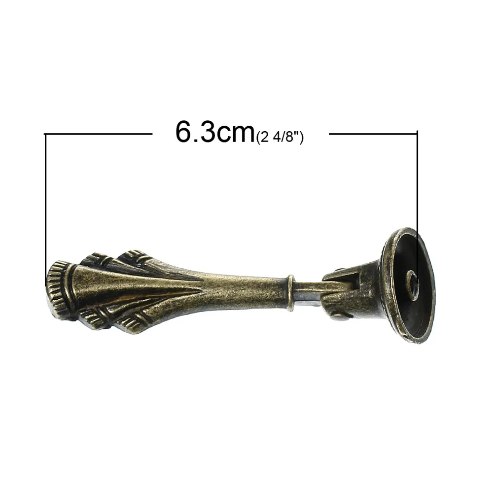 Zinc Based Alloy Drawer Handles Pulls Knobs Cabinet Furniture Hardware Antique Bronze 6.3cm x 2cm,150pcs