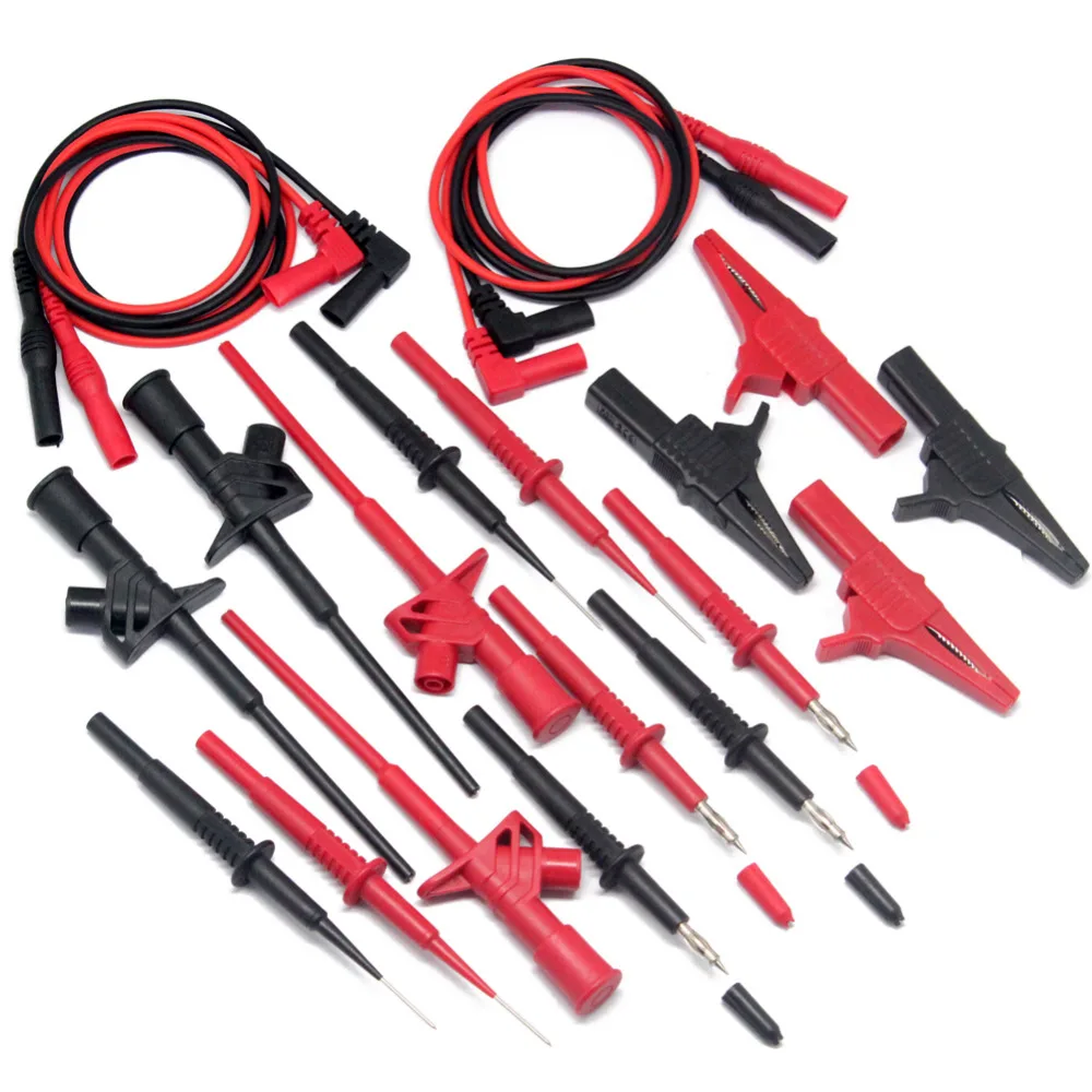 

AideTek needle tipped tip leadmodular heavy duty test probe handles TL809 leads set for multimeter leads 2TLP20162