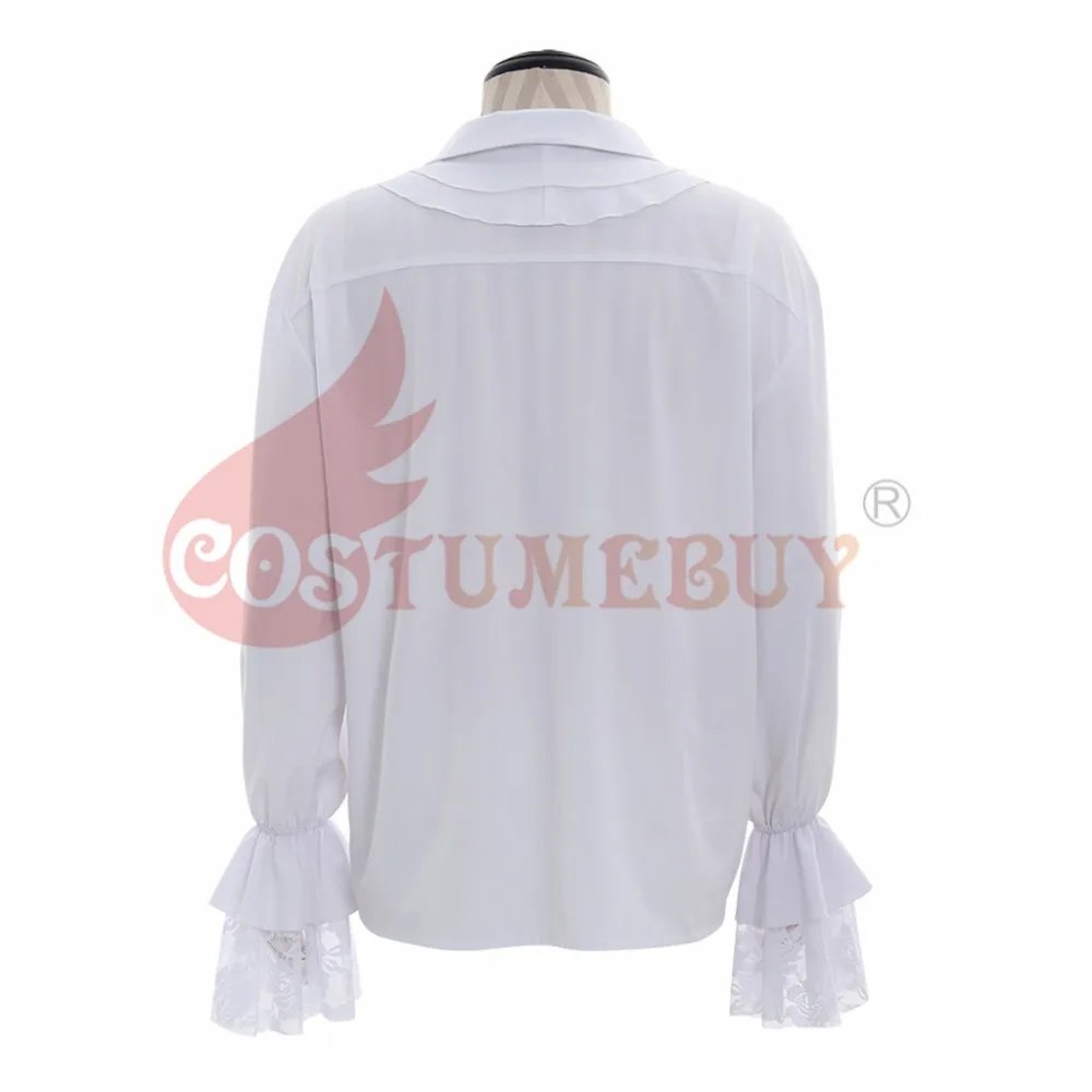 Costumebuy Middeleeuwse Shirt Vintage Mannen Renaissance Schotse Dichter Vampire Colonial Jabot Blouse Lange Mouw Piraat Custom Made