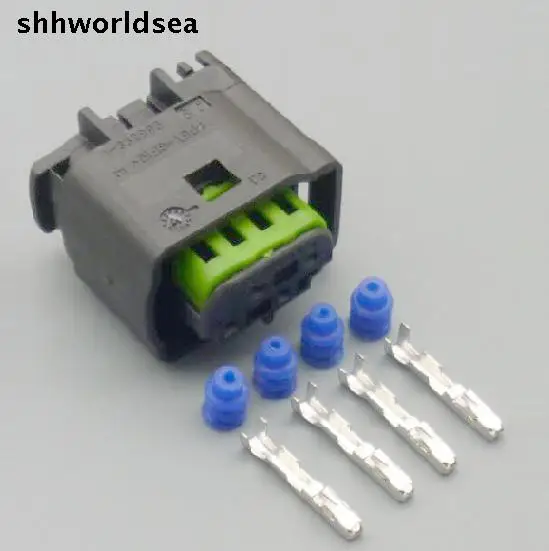 

shhworldsea 5/30/100sets 0.6mm 4pin Car waterproof connectors for oxygen sensor plug-in connector terminal 1-967640-1