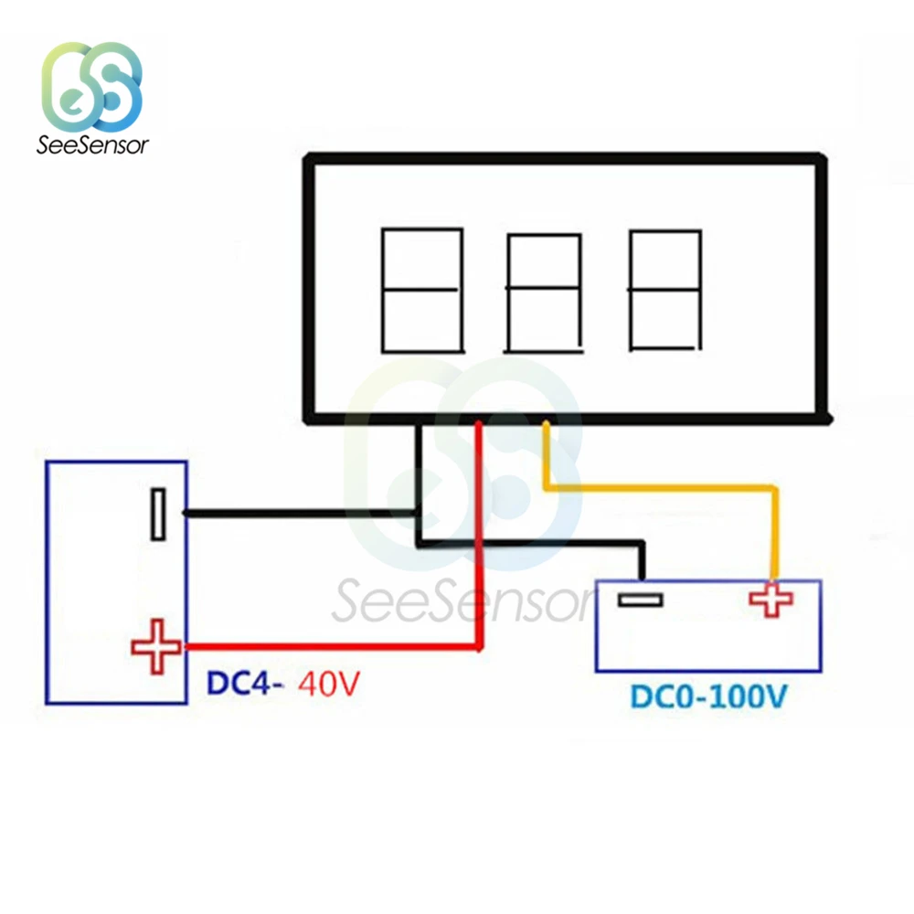 0.28 inch DC 0-100V 12V Mini LED Digital Voltmeter Voltage Meter Panel Volt Tester Detector Monitor Red Green Blue Yellow White