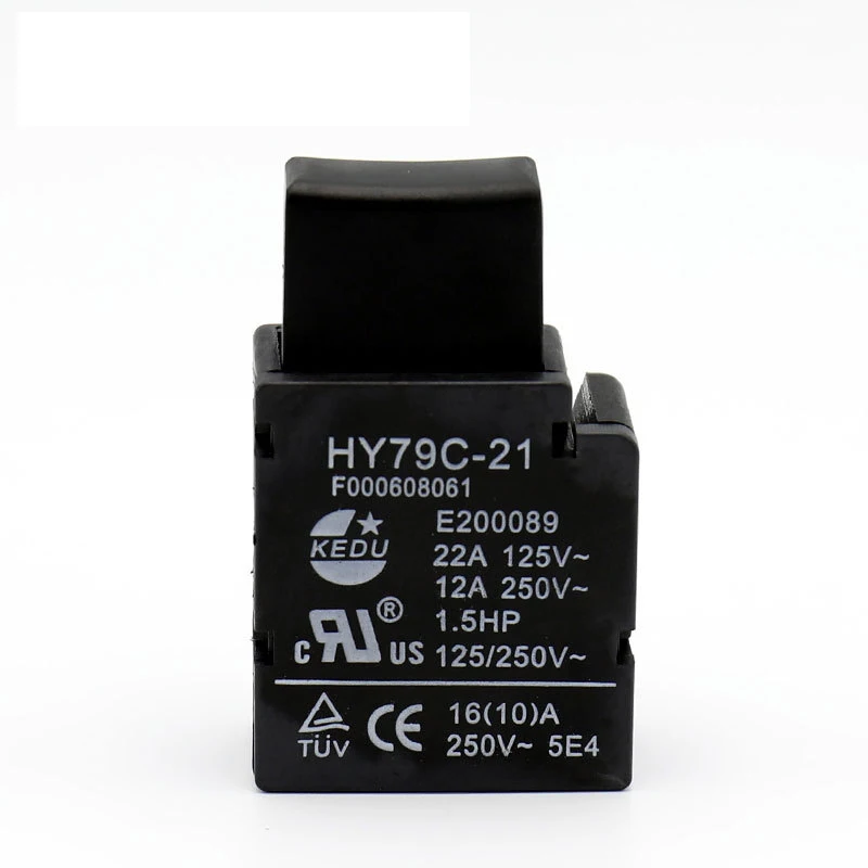 1pcs KEDU HY79C-21 16A 125/250V Industrial Self-locking Toggle Switch Power On Off Switches for Trigger Drill Saw Hammer Grinder