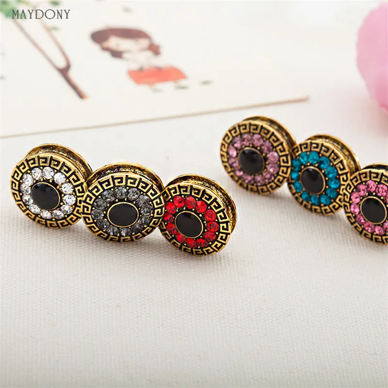 Strong Metal  Magnetic Hijab Clip Safe Hijab Brooch Retro Accessory No Hole Pins Brooch For Muslim Scarf XT41