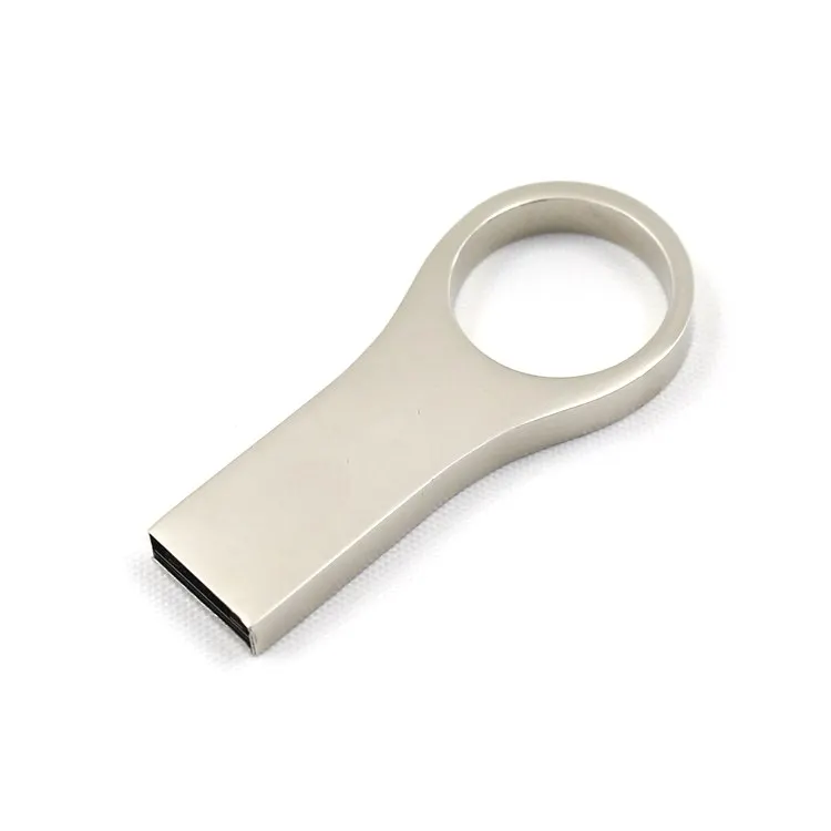 Clé USB étanche en métal argenté de haute qualité, support à mémoire de 8GB 16GB 32Gb 64GB, lecteur Flash rapide, cadeau