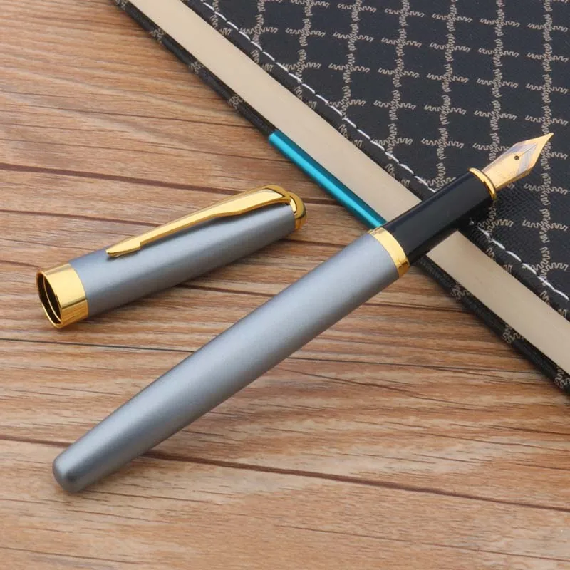 High quality brand baoer 388  gift metal blue golden classic Fountain Pen signature pen Stationery Office School Supplies