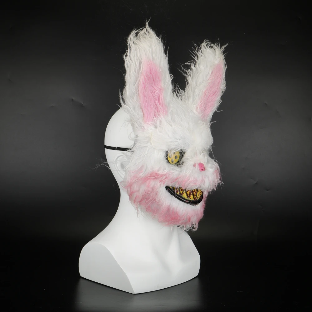 Masques d'animaux thème animaux, masque d'horreur lapin, accessoires de Cosplay en feutre plastique, accessoires d'halloween, masque facial pour hommes et femmes