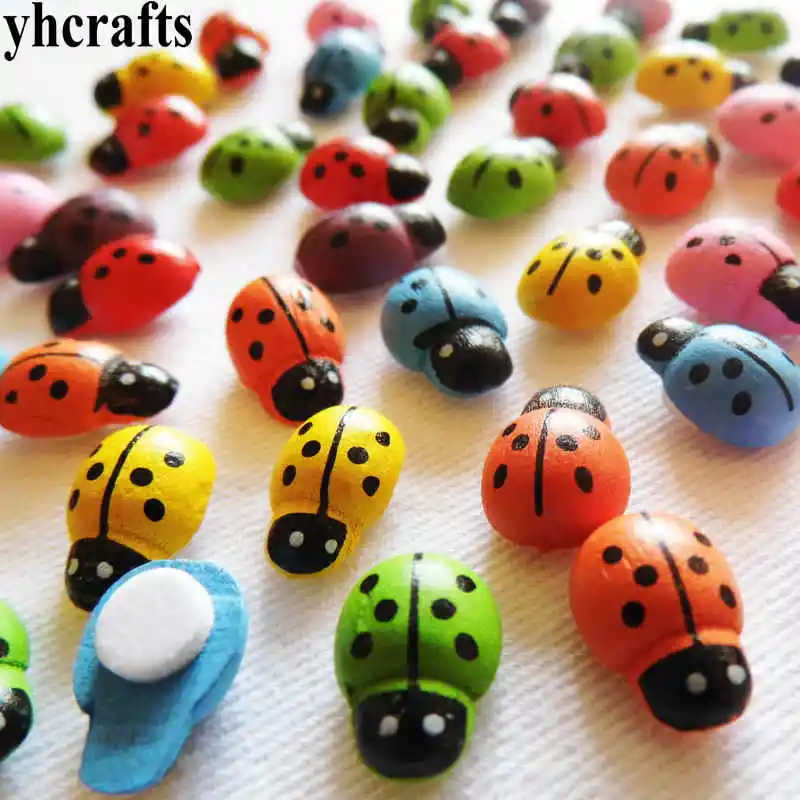 500PCS/LOT,7 Color ladybug stickers Kids toys Early educational toys Kindergarten crafts Plant decoration Wall fridge stickers