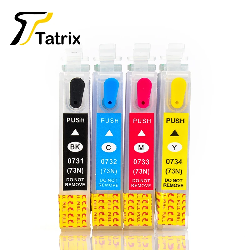 4 PK T0731N T0732N T0733N T0734N Refillable Ink Cartridge With Chip For Epson STYLUS  C79/C110/C90/C92/CX3900/CX3905/CX4900