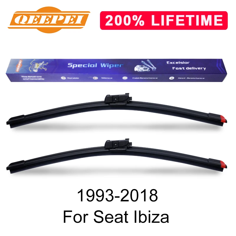 

QEEPEI Replace Wiper Blade For Seat Ibiza 1993-2018 Silicone Rubber Windshield Windscreen Wiper Auto Car Accessories