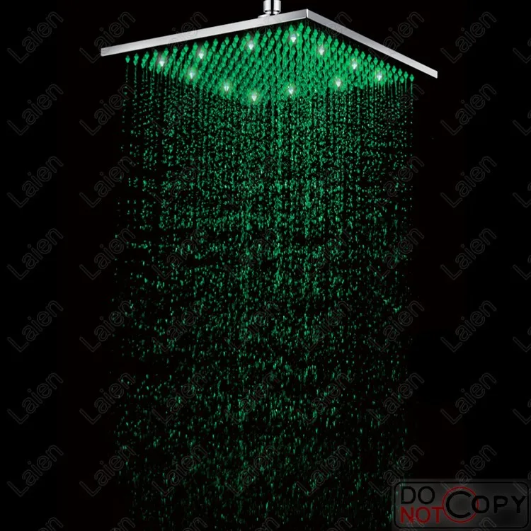 7 color colorful shower since color LED luminous copper top spray shower 12-inch copper top spray