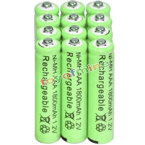 4/12/20/28/32/44pcs AAA batterie Al Nichel Idruro di Massa della batteria Ricaricabile NI-MH 1800mAh 1.2V Verde