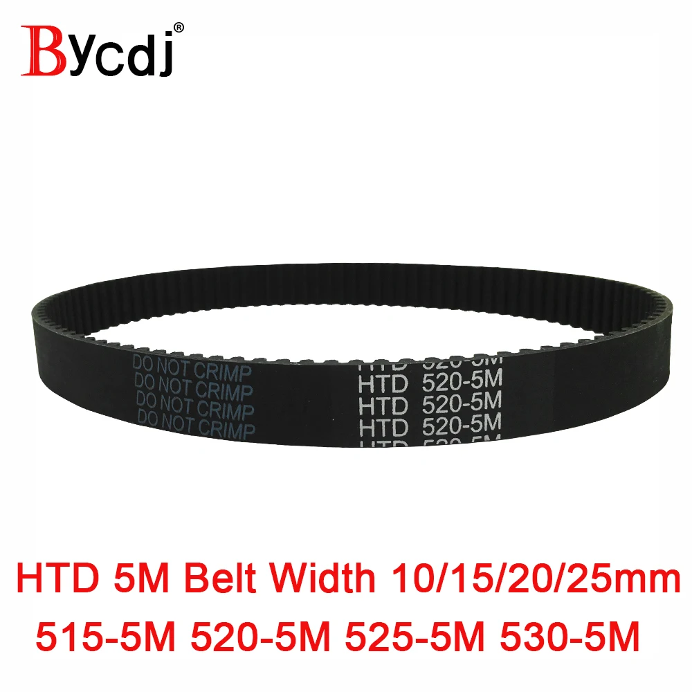 Arc HTD 5M Timing belt C=515/520/525/530 width10/15/20/25mm Teeth 103/104/105/106  synchronous Belt 515-5M 520-5M 525-5M 530-5M