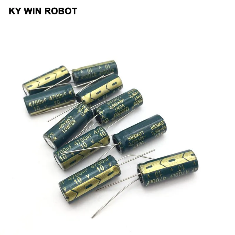 10 stücke aluminium-elektrolytkondensator 4700 uF 10 V 10*25mm frekuensi tinggi Radial Elektrolytischen kapasitor