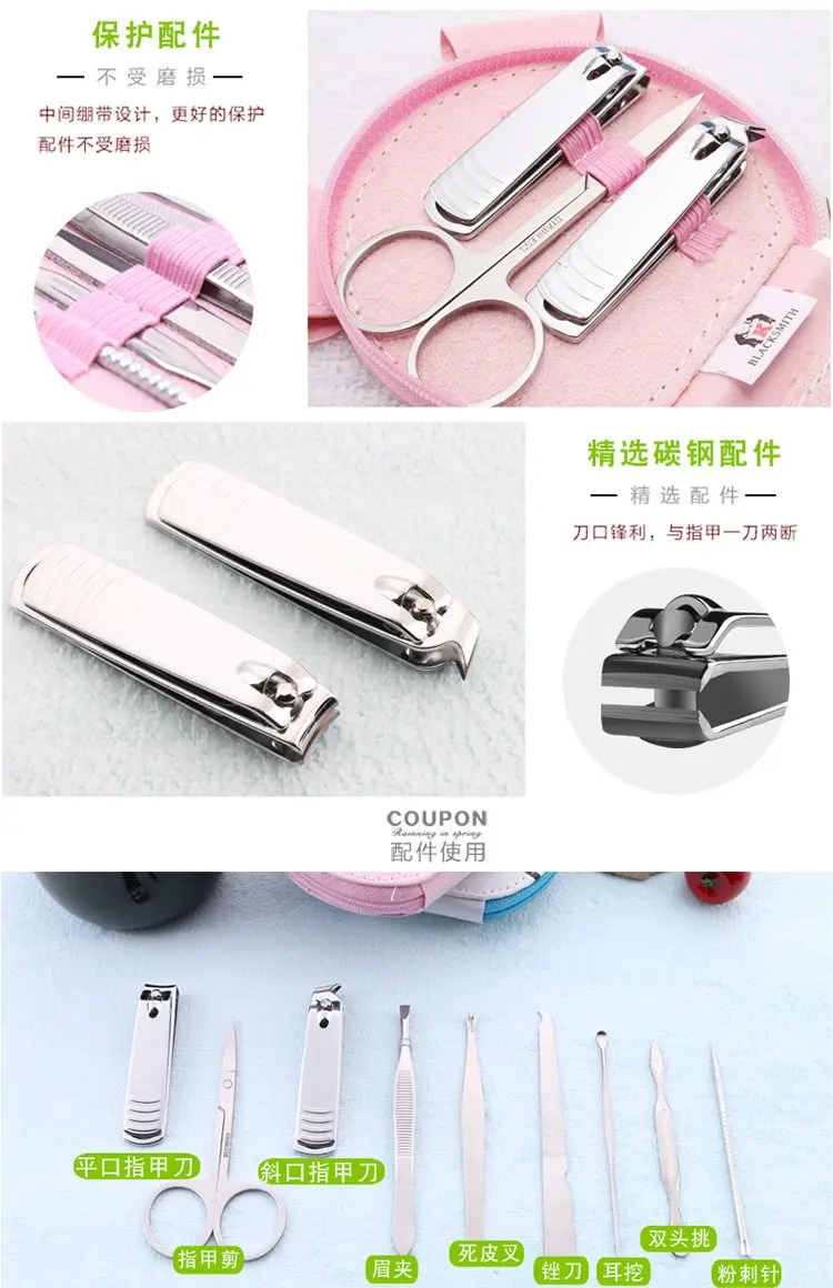 Stainless Steel Nail Clipper Knife Set Nail Clipper Nail Eyebrow Scissors Eyebrow Tweezer Tool Beauty Personal Care Set Sale