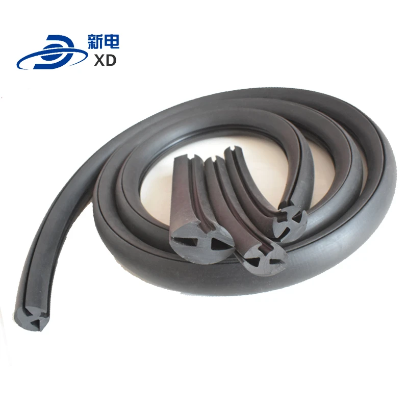 Three-port Rubber Sealing Strip Automotive Mechanical Doors Windows Windshield Waterproof Dust-proof and Shock-absorbing Inserts