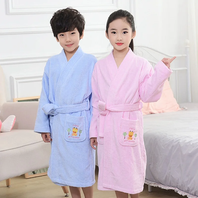 

Summer Children's Bathrobes Kids Kimono Pajamas Child Boys Fleece Warm Bathrobes Clothing Set Cartoon Sleepwear 2-10year