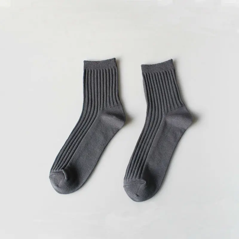 Frühling Neue Stricken Frauen Socken Supima Baumwolle Adrette Reine Farbe Casual Socken Hohe Qualität Gemütliche Sox Daliy Mädchen Dame socken