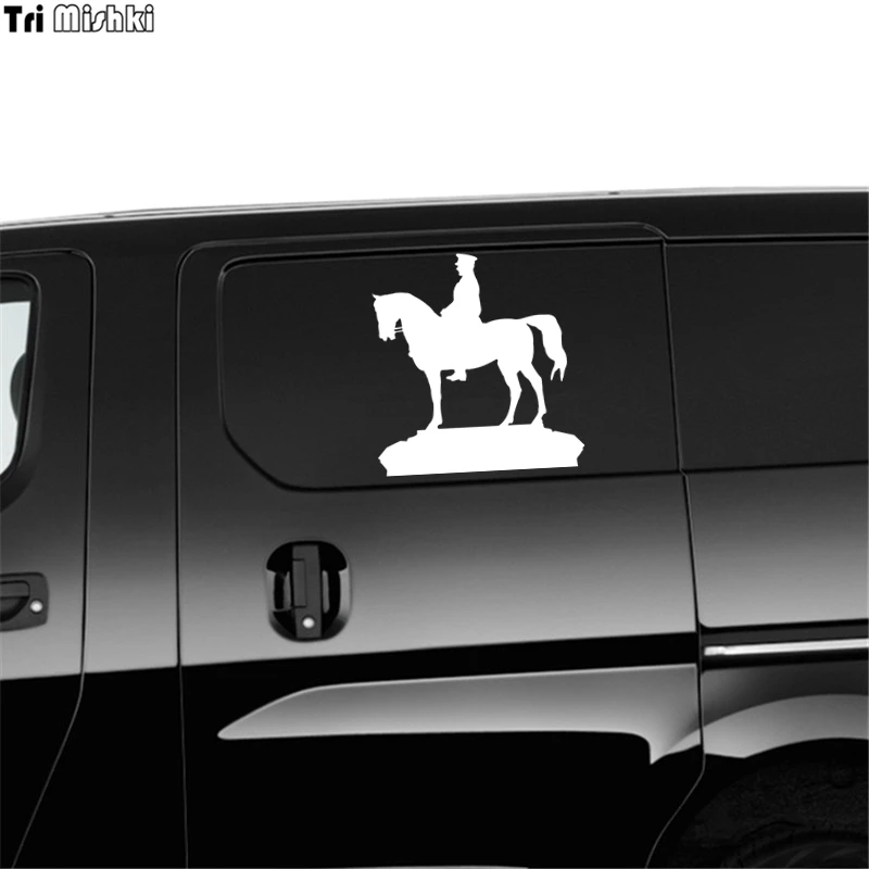 Tri Mishki HZX057# 15.9*15cm car sticker mustafa kemal ataturk riding a horse auto car stickers araba aksesuar