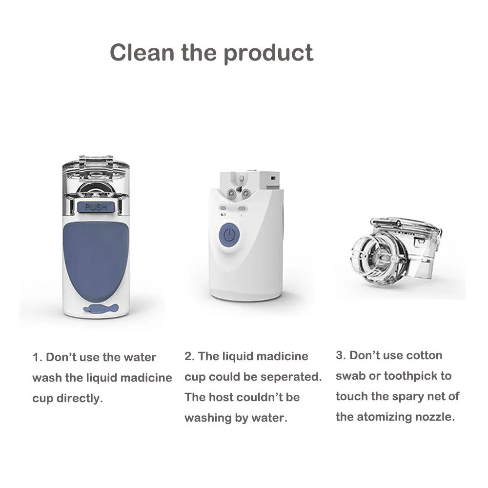 Mini Automizer For Children Adult Inhaler Nebulizador Portable Ultrasonic Mesh Nebulizer Spray Aromatherapy Steamer Health Care