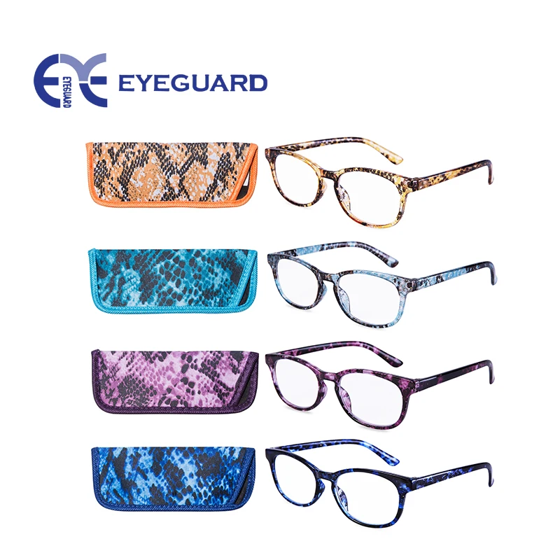 EYEGUARD Readers 4 Pack Quality Fashion Colorful Reading Glasses for Women