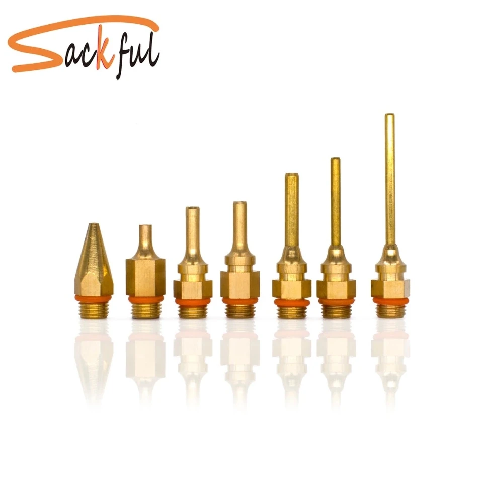 Hot Melt Glue Gun Accessories Pure Copper Nozzle Long Short Small-bore Large Diameter 1.2x32mm 1.0x36mm with Spanner/Gifts
