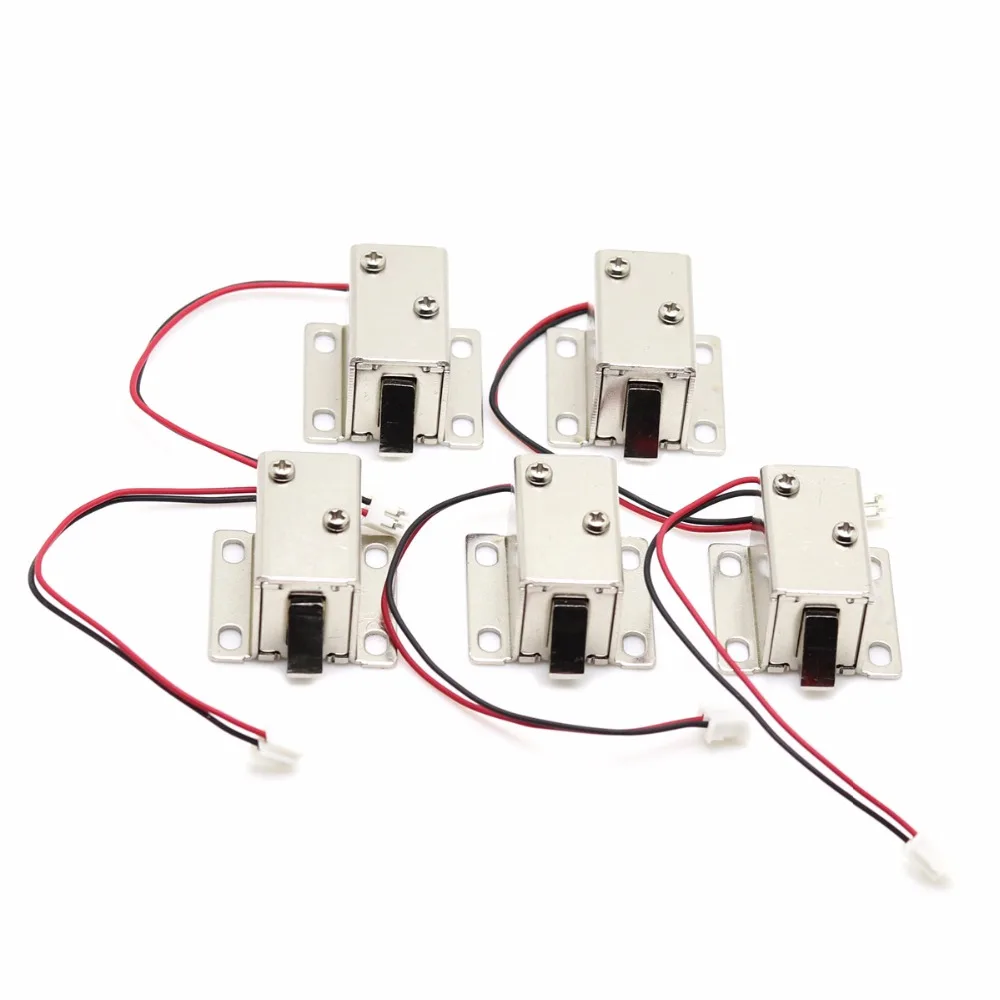 

5pcs/Lot Mini Small Size Solenoid Electromagnetic Electric Control Cabinet Drawer Lock DC 12V/DC 5V/6V