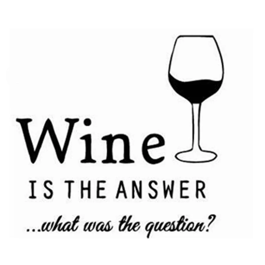 Funny kitchen stickers wine decals ,kitchen wall decor vinyl wine decoration ,F2052m(35x30cm)