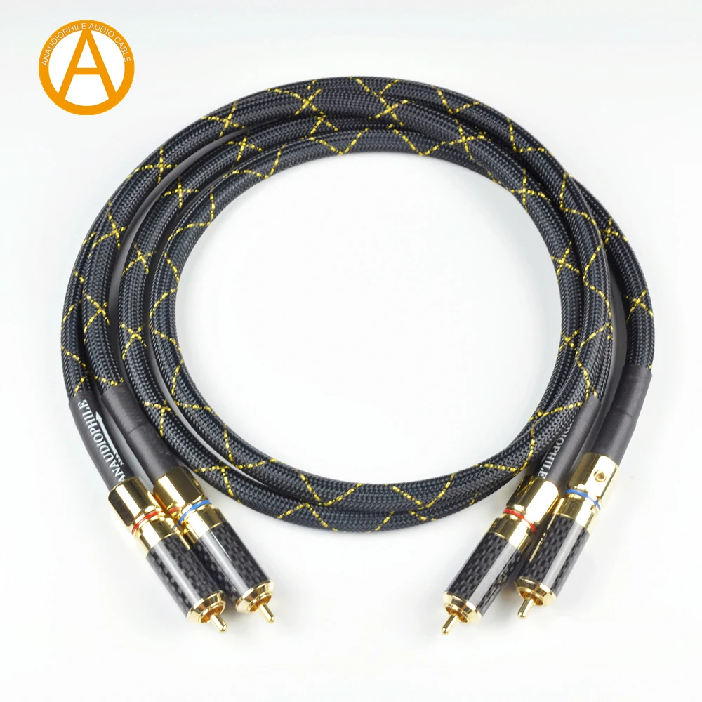 ANAUDIOPHILE Hi-Fi RCA Audio Cable Sliver Plated Siltec SQ88 G5 High Quality For Preamp Amplifier DAC