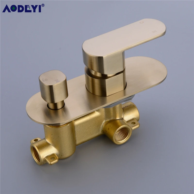 Bathtub Mount Shower Set Mixer Valve 2 Function Bathtub Filler Mixer Taps Hot & Cold Bathroom Shower Faucet Bath Spout Shower