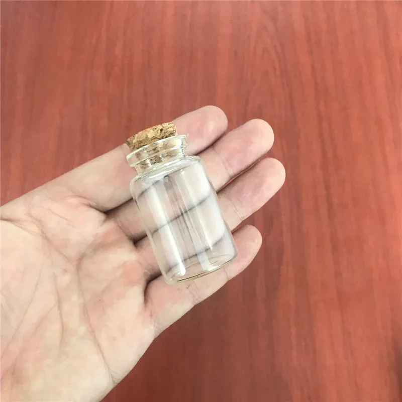 

30x50x17mm 20ml Glass Wish Bottles Pendants Empty Clear Transparent Small Glass Bottles With Corks 50 pcs