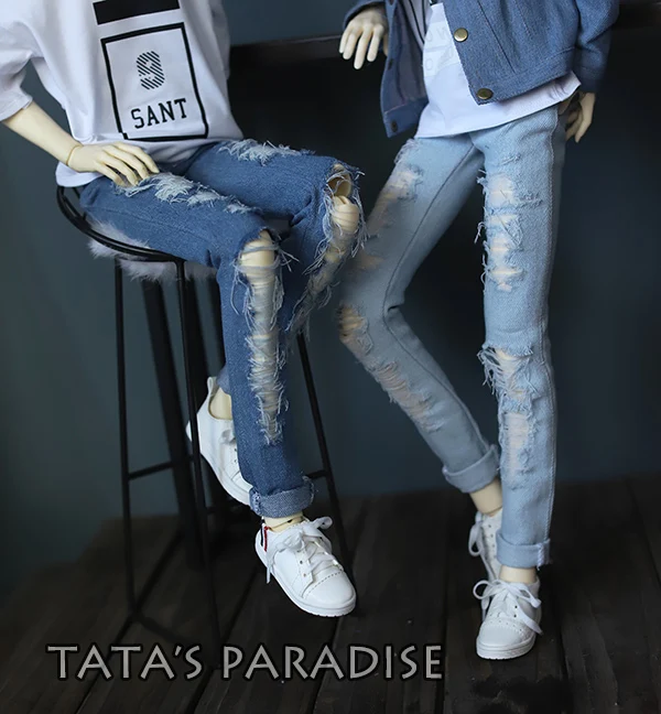 1/4 1/3 Scale BJD Shredded Hole Jeans for BJD/SD MSD SD13 Girl SSDF Uncle Clothes Not Included Doll And Other Accessories E2408