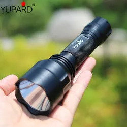 YUPARD high power C8  XML T6 5-Mode bright LED Flashlight Torch light 18650 rechargeable battery tactical camping hunting