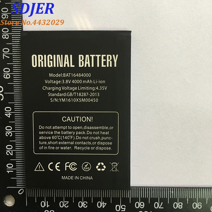 Original Large Capacity BAT16484000 4000mAh Back up Battery Replacement For DOOGEE X5 MAX X5Max Pro Cellphone