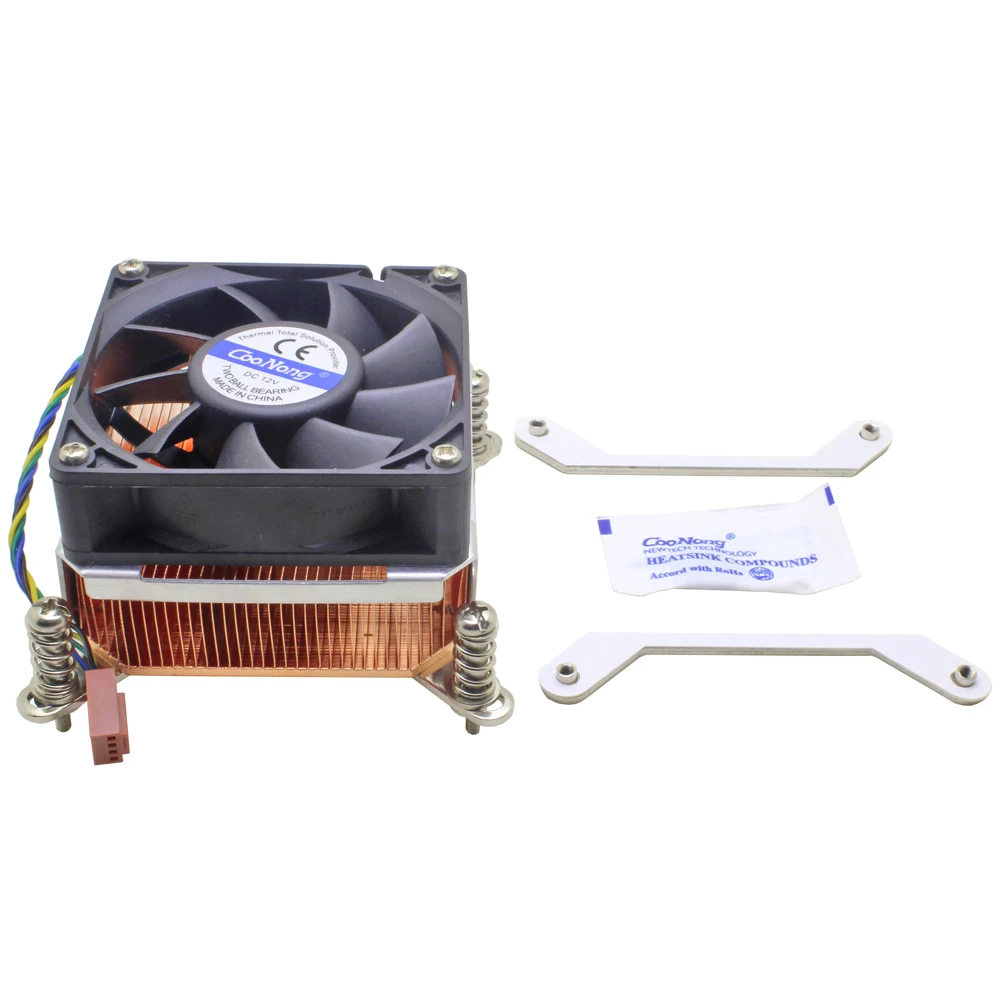 2U Server CPU Cooler Copper Heatsink Radiator For Intel Xeon LGA 1155 1156 1150 1151 Industrial workstation Computer Cooling