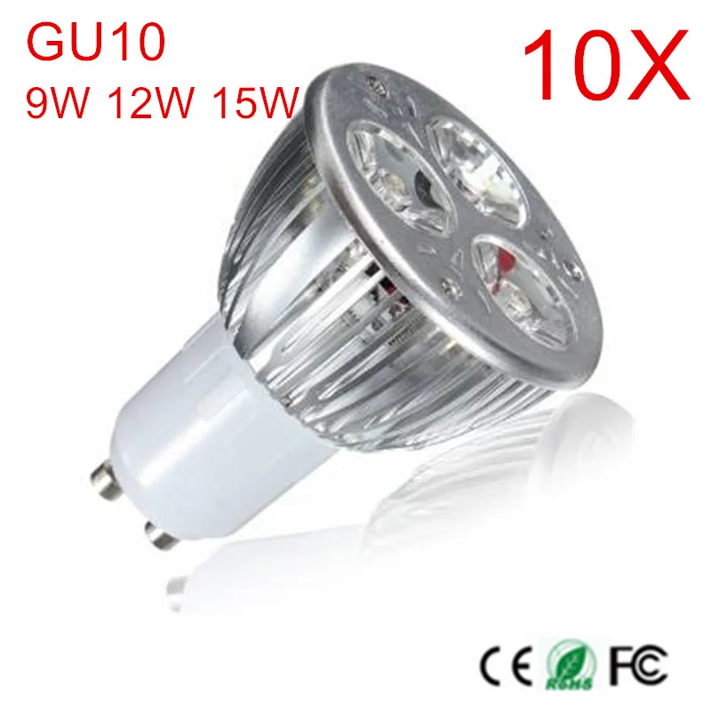 

Super Bright 9W 12W 15W GU10 LED Bulb Lights AC110V AC220V Dimmable Led Spotlights Warm/Cool White GU10 LED lamp 6pcs