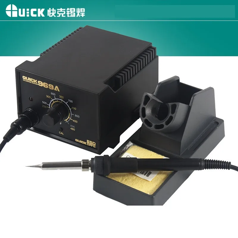 

220V Original QUICK 969A Constant Temperature 60W Electronic Soldering Iron SMD Rework Station