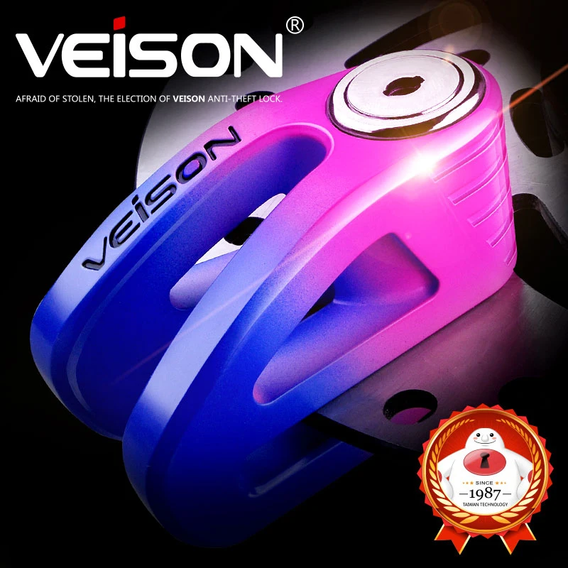 VEISON DX11 Stainless Steel Motorcycle Disc Brake Locks Moto Electric Vehicle Anti-Theft Safety Cadeado