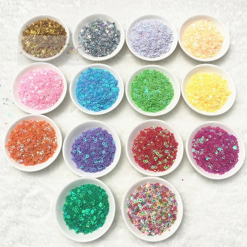 4mm Hollow Plum Star Sequin Nail Art Glitter Paillette DIY Nail Tips Nail Design Glitter Flower Sequins Nail Beauty Decorations