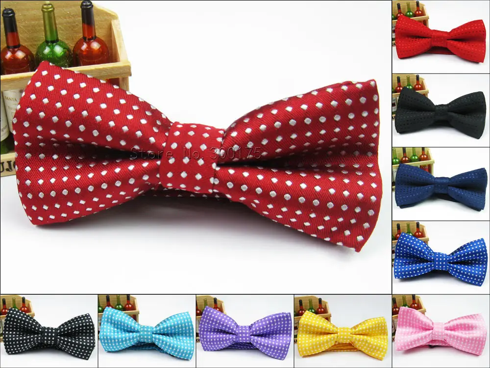 

New Boy Dot Fashion Jacquard Bow Ties For Bowties School Suite Accessories Wedding Tie Children Student Gravatas Tuxedo