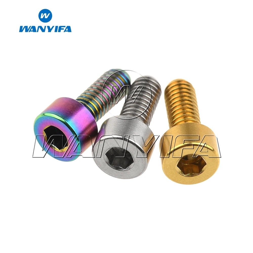 Wanyifa Titanium Ti Bolt M4x10 12 15 20mm Din912 vite a brugola per fissaggio in titanio per bicicletta