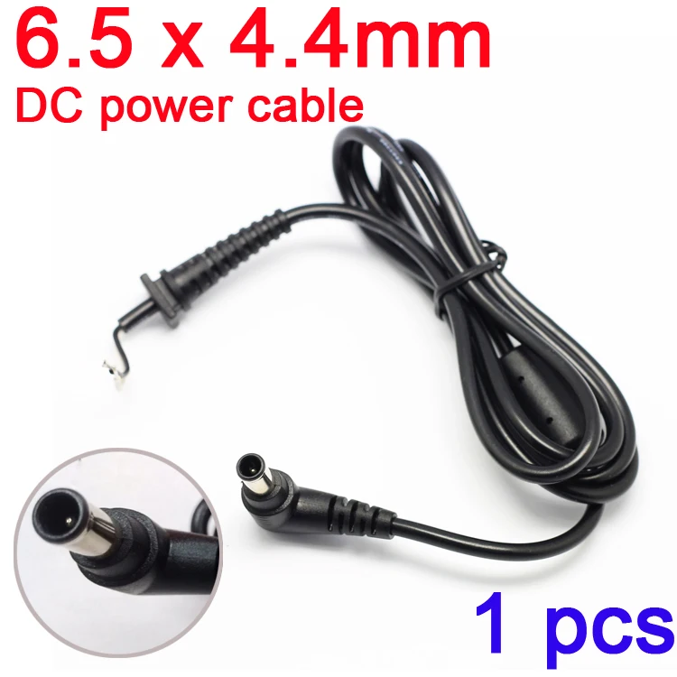 1pcs DC Tip Plug 6.5x4.4mm 6.5*4.4mm Power Supply Connector Laptop Charger DC Power Cable for Sony Adapter Jack DC Cord 1.2m