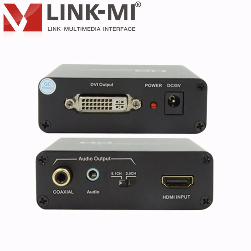 HDMI to DVI Converter with Coaxial and 3.5mm Audio Compliant With HDMI 1.3 HD Video 1920x1080 Video Audio Converter